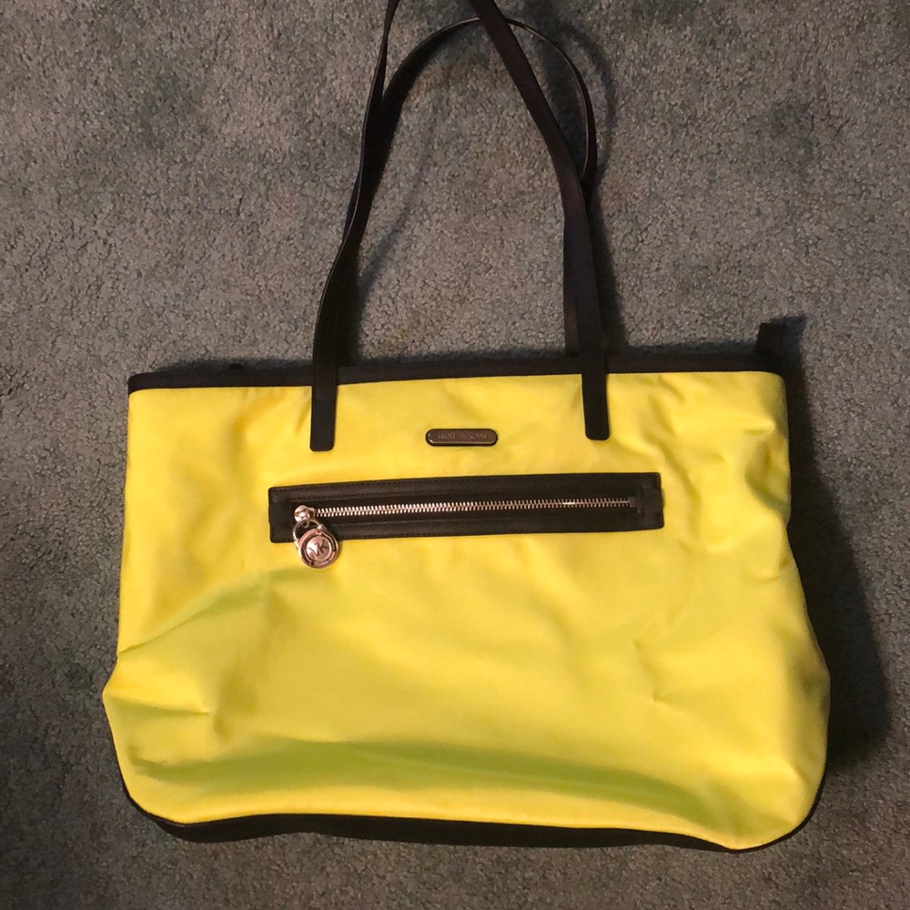 Michael Kors neon green tote